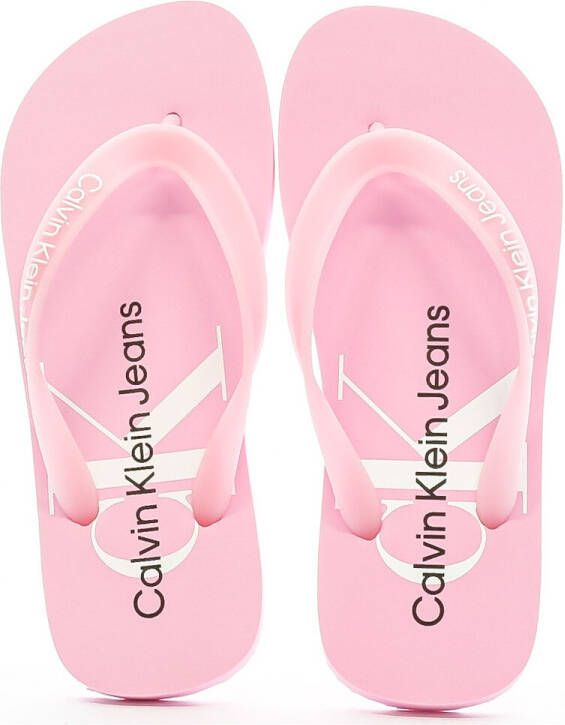 Calvin Klein Jeans Teenslippers met labelprints