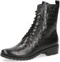 Caprice Franka leren veterboots crocoprint zwart - Thumbnail 2