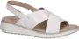 Caprice Witte Casual Open Platte Sandalen White Dames - Thumbnail 2