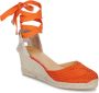 Castañer Espadrilles met 7 cm sleehak. Orange Dames - Thumbnail 2