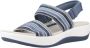 Clarks Stijlvolle Platte Sandalen voor Vrouwen Blue Dames - Thumbnail 2