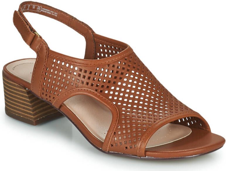 Clarks High Heel Sandals Brown Dames