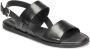 Clarks Stijlvolle Zwarte Leren Sandalen Zwart Dames - Thumbnail 3