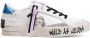 Crime London Witte Leren Sneaker met Stoffen Detail White Dames - Thumbnail 2