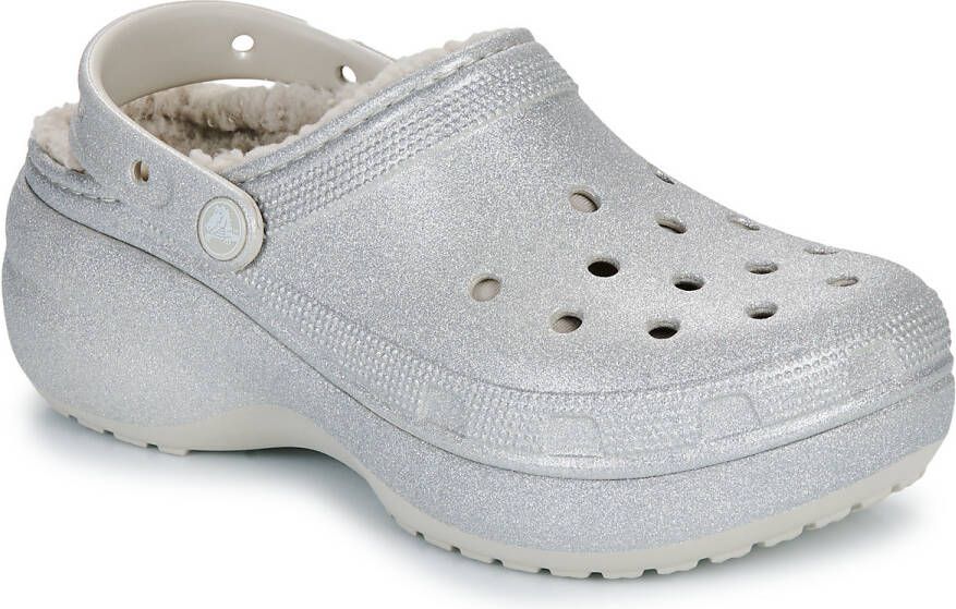 Crocs Klompen ClsPlatformGlitterLinedClogW