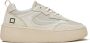 D.a.t.e. Ivory Leren Sneakers met Zilveren Details Beige Dames - Thumbnail 2