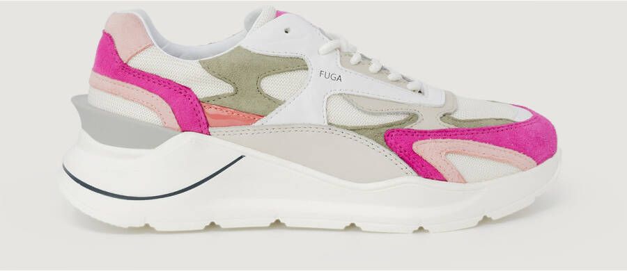 Date Sneakers FUGA COLORED WHITE-FUXIA W401-FG-CO-WF