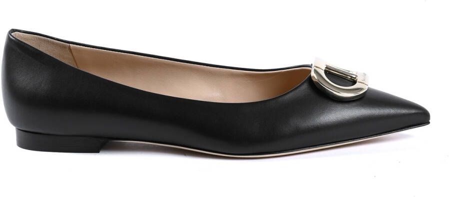 Dee Ocleppo Ballerina's Belle Ballerina Leren Flats Zwart