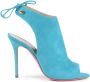 Dee Ocleppo Enkellaarzen AnkleTie PeepToe Booties Suede Heels - Thumbnail 2