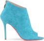 Dee Ocleppo Enkellaarzen Open Toe Suede Bootie High Heel - Thumbnail 2