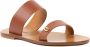 Dee Ocleppo Sandalen Dubbele Bandje Slide Sandaal Leer Bruin - Thumbnail 2