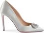 Dee Ocleppo Sneakers Kristallen Gesp Pumps Zilver Satijn - Thumbnail 3