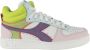 Diadora Magic Basket Demi Dames Hoge sneakers Leren Sneaker Dames Multi - Thumbnail 4