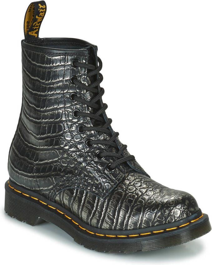 Dr. Martens Laarzen 1460 Gunmetal Wild Croc Emboss