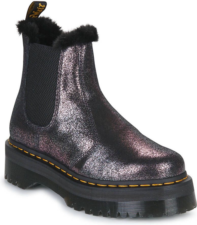 Dr. Martens Laarzen 2976 Quad Fur Lined Distressed Metallic