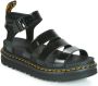 Dr. Martens Zwarte Platte Sandalen met Verstelbare Enkelband Black Dames - Thumbnail 2