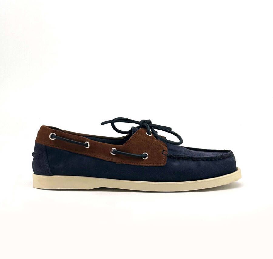 Duca Di Morrone Bootschoenen Santiago Suede Blue Brown