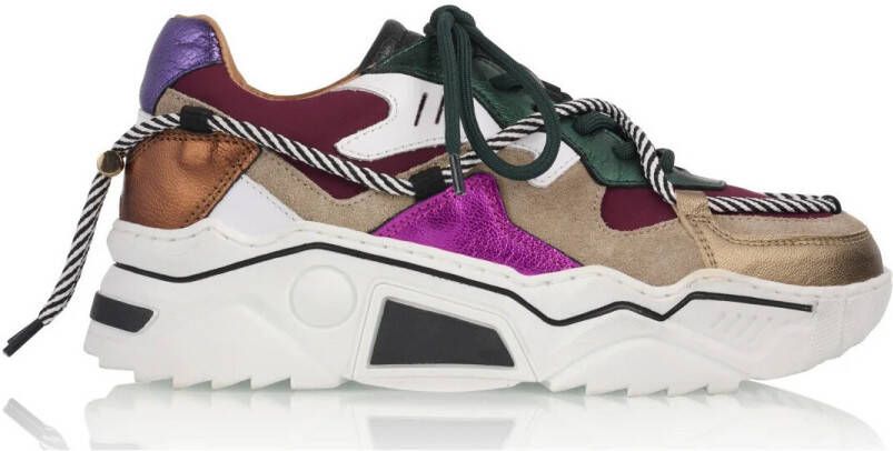 Dwars Lage Sneakers Jupiter J5554C-34 Bordeaux multi 3339