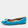 Salvatore Ferragamo Klassieke Leren Loafer Schoen Blue Dames - Thumbnail 2