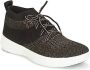 FitFlop Uberknit Slip-On High Top Sneaker laag gekleed Dames Zwart;Zwarte J30-501 -Black Bronze Metall - Thumbnail 3