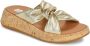 FitFlop Slippers F-Mode Leather-Twist Flatform Slides (Cork Wrap) - Thumbnail 3