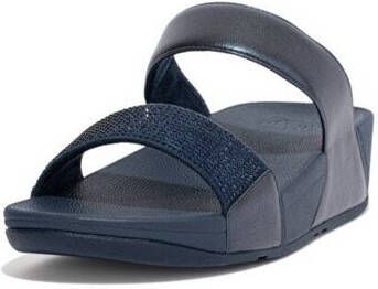 FitFlop Slippers LULU CRYSTAL EMBELLISHED SLIDES MIDNIGHT NAVY