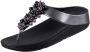 FitFlop Fino Bauble-bead Toe-post Slides Zwart Vrouw - Thumbnail 3