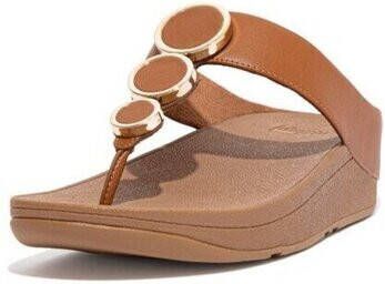 FitFlop Teenslippers HALO LEATHER TOE-POST SANDALS LIGHT TAN