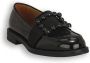 Frau Glanzende zwarte mocassin met accessoire Black Dames - Thumbnail 2