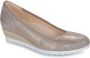 Gabor Iridescent suede wedge ballerinas Gray Dames - Thumbnail 4