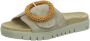 Gabor Slipper Klittenband Beige Gesp - Thumbnail 4