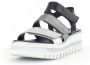 Gabor Zilveren Leren Mix Sandalen Multicolor Dames - Thumbnail 3