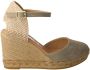 Gaimo Groene Suède Sleehak Espadrilles voor Vrouwen Multicolor Dames - Thumbnail 2