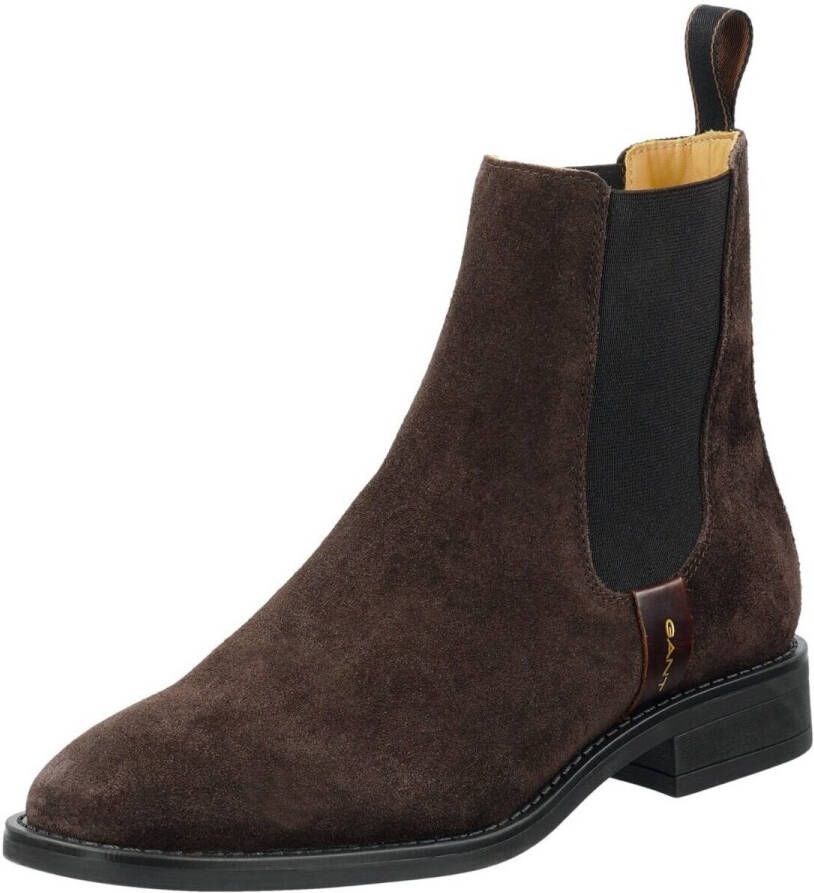 Gant Chelsea boots van leer met labeldetail model 'Fayy'