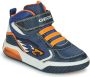 Geox J169CB Navy Orange Sneakers hoge sneakers - Thumbnail 2