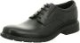 Geox Klassieke Formele Ademende Leren Derby Schoenen Black Heren - Thumbnail 3