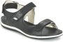 Geox Zwarte platte sandalen voor vrouwen Black Dames - Thumbnail 4