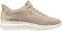 Geox Beige Casual Textiel Sneakers met 3 cm Rubberen Zool Beige Dames - Thumbnail 2