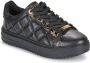 GUESS Dattice Dames Sneakers Laag Gewatteerd Black Brown - Thumbnail 3