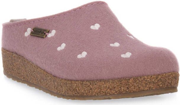 Haflinger Pantoffels CUORICINI ROSENHOLZ WOLLFILZ CALZG