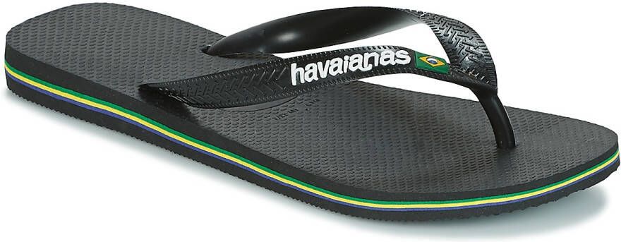 HAVAIANAS Teenslippers Heren Brasil Logo Maat: 37 Materiaal: Rubber Kleur: Zwart - Foto 9