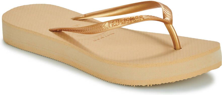 Havaianas Slim Flatform teenslippers goud Dames Rubber Effen 39-40 - Foto 5