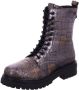 Laza i Alize leren veterboots met slangenprint goud - Thumbnail 4