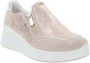 IGI&Co Leren en Stoffen Rits Sneakers Beige Dames - Thumbnail 2