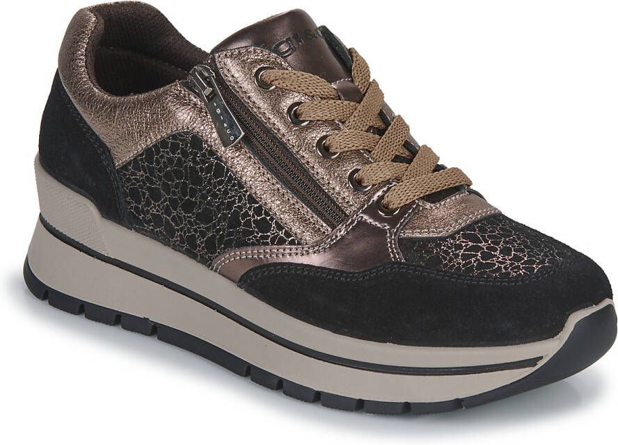 IGI&Co Zwarte Leren Winter Sneakers Black Dames