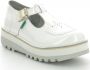 Kickers Kickoustrap Ballerinas White Dames - Thumbnail 2