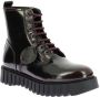 Kickers Facet Veterschoenen van Leer Black Dames - Thumbnail 2