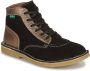 Kickers Comfort Leren Laarzen Kicklegend Vetersluiting Black Dames - Thumbnail 2