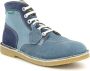 Kickers Comfortabele Vetersluiting Leren Enkellaarzen Blue Heren - Thumbnail 2