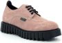 Kickers Comfortabele Leren Derby Schoenen Pink Dames - Thumbnail 2